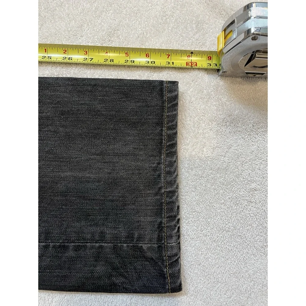 Levis 501 Jeans Button Fly 39x32 Black Wash Faded‎ Black Batwing Irregular 36x30